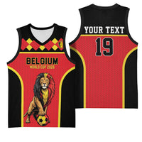 Custom World Football 2026 Belgium Basketball Jersey Belgian Lion Go Champions - Wonder Print Shop