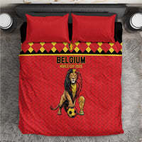 World Football 2026 Belgium Bedding Set Belgian Lion Go Champions - Wonder Print Shop