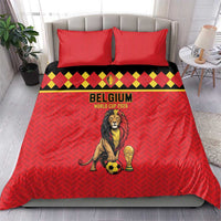 World Football 2026 Belgium Bedding Set Belgian Lion Go Champions - Wonder Print Shop