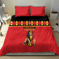 World Football 2026 Belgium Bedding Set Belgian Lion Go Champions - Wonder Print Shop