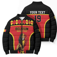 Custom World Football 2026 Belgium Bomber Puffer Jacket Belgian Lion Go Champions - Wonder Print Shop