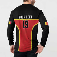 Custom World Football 2026 Belgium Button Sweatshirt Belgian Lion Go Champions - Wonder Print Shop