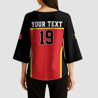 Custom World Football 2026 Belgium Kimono Sleeve Blouse Belgian Lion Go Champions - Wonder Print Shop
