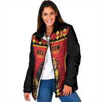 Custom World Football 2026 Belgium Padded Jacket Belgian Lion Go Champions - Wonder Print Shop