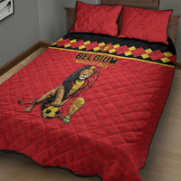 World Football 2026 Belgium Quilt Bed Set Belgian Lion Go Champions - Wonder Print Shop