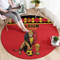 World Football 2026 Belgium Round Carpet Belgian Lion Go Champions - Wonder Print Shop