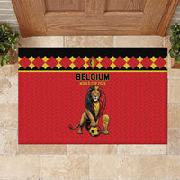 World Football 2026 Belgium Rubber Doormat Belgian Lion Go Champions - Wonder Print Shop