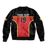 Custom World Football 2026 Belgium Sleeve Zip Bomber Jacket Belgian Lion Go Champions - Wonder Print Shop