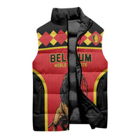 Custom World Football 2026 Belgium Sleeveless Puffer Jacket Belgian Lion Go Champions - Wonder Print Shop