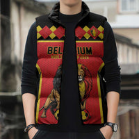 Custom World Football 2026 Belgium Sleeveless Puffer Jacket Belgian Lion Go Champions - Wonder Print Shop