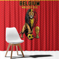 World Football 2026 Belgium Window Curtain Belgian Lion Go Champions - Wonder Print Shop