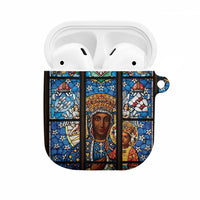 Polish Black Madonna of Czestochowa AirPods Case Our Lady of Poland Stained Glass