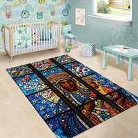 Polish Black Madonna of Czestochowa Area Rug Our Lady of Poland Stained Glass