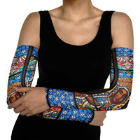 Polish Black Madonna of Czestochowa Arm Sleeves Our Lady of Poland Stained Glass