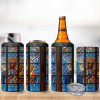 Polish Black Madonna of Czestochowa 4 in 1 Can Cooler Tumbler Our Lady of Poland Stained Glass