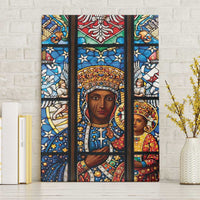 Polish Black Madonna of Czestochowa Canvas Wall Art Our Lady of Poland Stained Glass