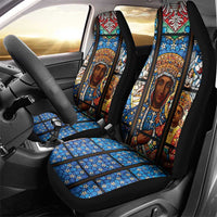 Polish Black Madonna of Czestochowa Car Seat Cover Our Lady of Poland Stained Glass