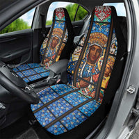 Polish Black Madonna of Czestochowa Car Seat Cover Our Lady of Poland Stained Glass
