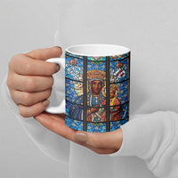 Polish Black Madonna of Czestochowa Ceramic Mug Our Lady of Poland Stained Glass