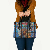 Polish Black Madonna of Czestochowa Leather Bag Our Lady of Poland Stained Glass
