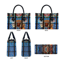 Polish Black Madonna of Czestochowa Leather Bag Our Lady of Poland Stained Glass
