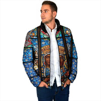 Polish Black Madonna of Czestochowa Padded Jacket Our Lady of Poland Stained Glass