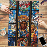 Polish Black Madonna of Czestochowa Puzzle Our Lady of Poland Stained Glass