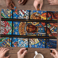 Polish Black Madonna of Czestochowa Puzzle Our Lady of Poland Stained Glass