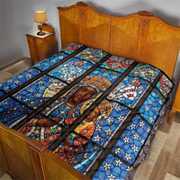 Polish Black Madonna of Czestochowa Quilt Our Lady of Poland Stained Glass