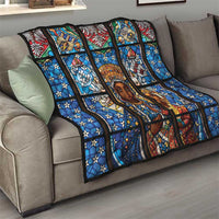 Polish Black Madonna of Czestochowa Quilt Our Lady of Poland Stained Glass