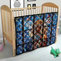 Polish Black Madonna of Czestochowa Quilt Our Lady of Poland Stained Glass