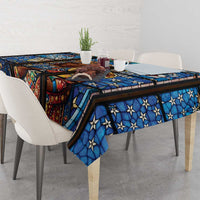 Polish Black Madonna of Czestochowa Tablecloth Our Lady of Poland Stained Glass