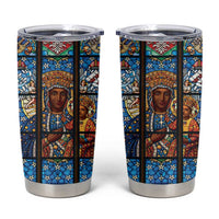 Polish Black Madonna of Czestochowa Tumbler Cup Our Lady of Poland Stained Glass