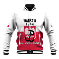 Personalized Warsaw Uprising 1944 Poland Baseball Jacket White Eagle Kotwica Bóg Honor Ojczyzna