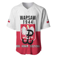 Personalized Warsaw Uprising 1944 Poland Baseball Jersey White Eagle Kotwica Bóg Honor Ojczyzna