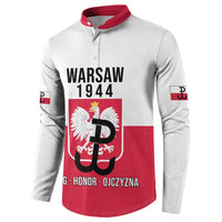 Personalized Warsaw Uprising 1944 Poland Button Sweatshirt White Eagle Kotwica Bóg Honor Ojczyzna