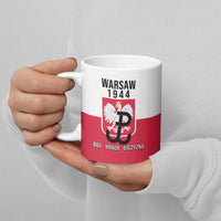 Personalized Warsaw Uprising 1944 Poland Ceramic Mug White Eagle Kotwica Bóg Honor Ojczyzna