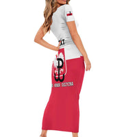 Personalized Warsaw Uprising 1944 Poland Family Matching Short Sleeve Bodycon Dress and Hawaiian Shirt White Eagle Kotwica Bóg Honor Ojczyzna