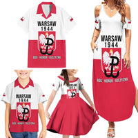 Personalized Warsaw Uprising 1944 Poland Family Matching Summer Maxi Dress and Hawaiian Shirt White Eagle Kotwica Bóg Honor Ojczyzna