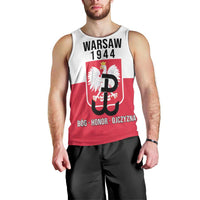 Personalized Warsaw Uprising 1944 Poland Men Tank Top White Eagle Kotwica Bóg Honor Ojczyzna