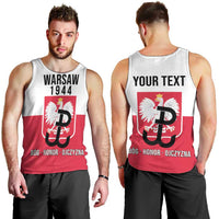 Personalized Warsaw Uprising 1944 Poland Men Tank Top White Eagle Kotwica Bóg Honor Ojczyzna