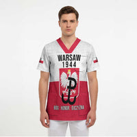 Personalized Warsaw Uprising 1944 Poland Scrub Top White Eagle Kotwica Bóg Honor Ojczyzna