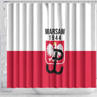 Warsaw Uprising 1944 Poland Shower Curtain White Eagle Kotwica Bóg Honor Ojczyzna