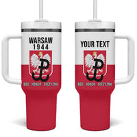 Personalized Warsaw Uprising 1944 Poland Tumbler With Handle White Eagle Kotwica Bóg Honor Ojczyzna