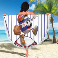 Cuba Baseball Beach Blanket Cuban Flag Mascot Design