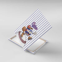 Cuba Baseball Canvas Wall Art Cuban Flag Mascot Design