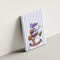 Cuba Baseball Canvas Wall Art Cuban Flag Mascot Design