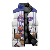 Cuba Baseball Custom Sleeveless Puffer Jacket Cuban Flag Mascot Design