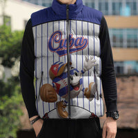 Cuba Baseball Custom Sleeveless Puffer Jacket Cuban Flag Mascot Design
