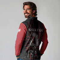 Personalized Poland Husaria Long Sleeve Polo Shirt Polska Winged Hussar Knight Pride